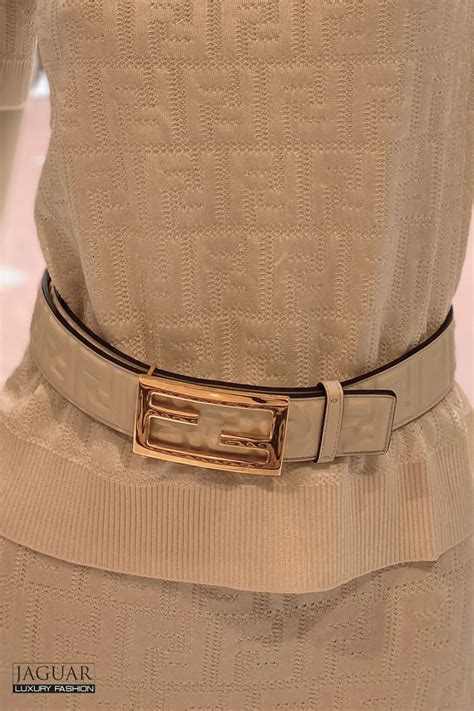 white and gold fendi belt|Fendi belt white and grey.